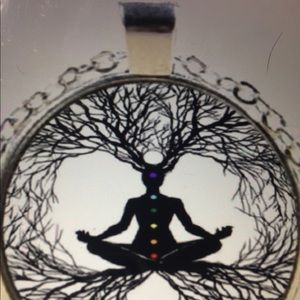 Reiki Yoga Meditation Chakra .925 Pendant W/Chain